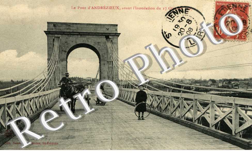 le pont avant l'inondation du 17 octobre 1907