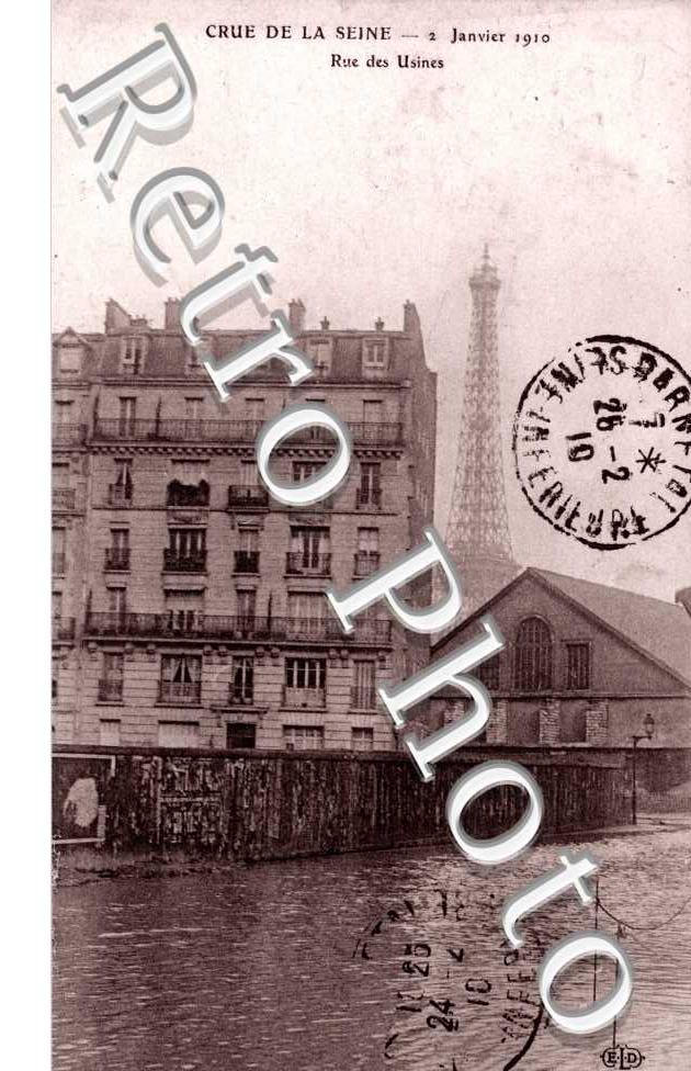 Rue des Usines Inondations 1910, 