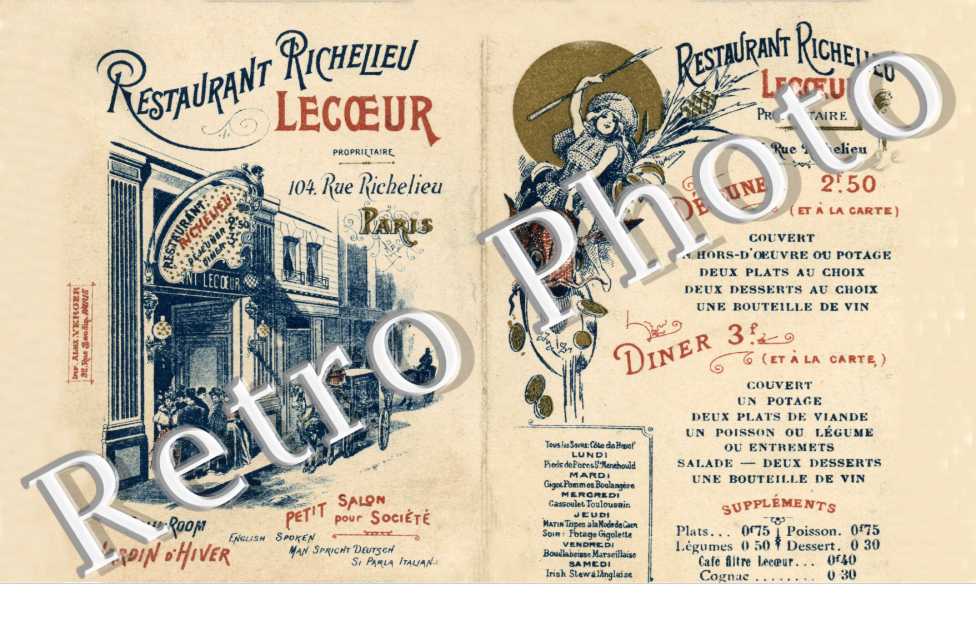 restaurant Richelieu  104  rue Richelieu