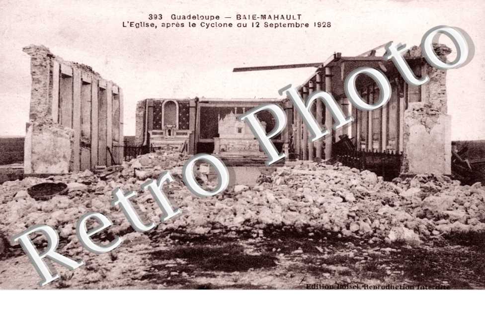 l'Eglise apres le Cyclone du 12 septembre 1928