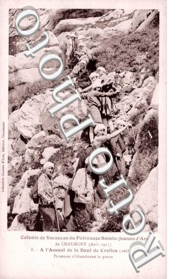 colonie de vacances du patronage Sainte Jeanne d'Arc  A l'assaut de la dent de Crolles aout 1927