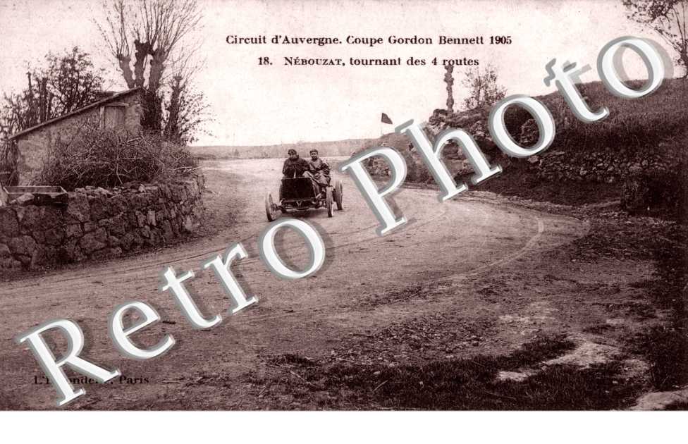 Coupe Gordon Bennett  1905 Circuit Michelin Tournant des 4 routes