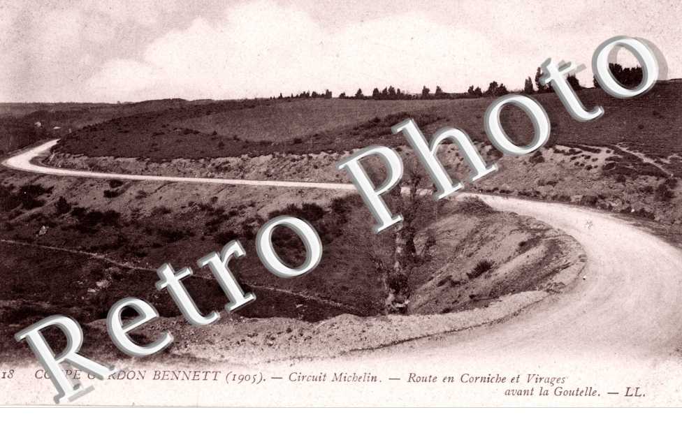 Coupe Gordon Bennett  1905 Circuit Michelin virage avant La Goutelle