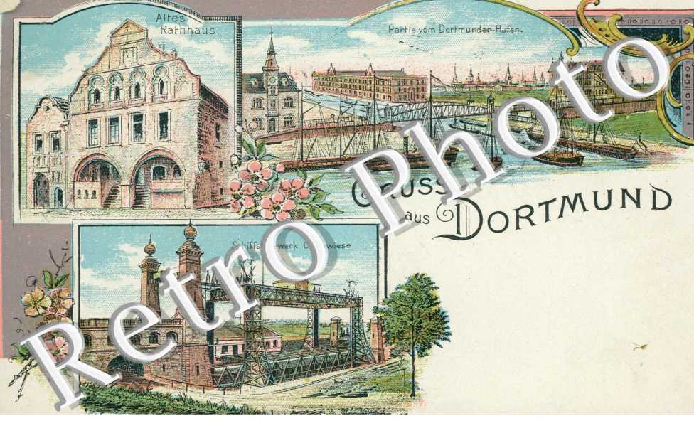 Altes rathaus, Partie vom Dortmunder-Hafen, Schiffshebewerk Oberwies