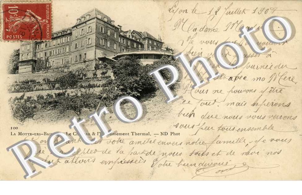 le Chateau et l'etablissement Thermal