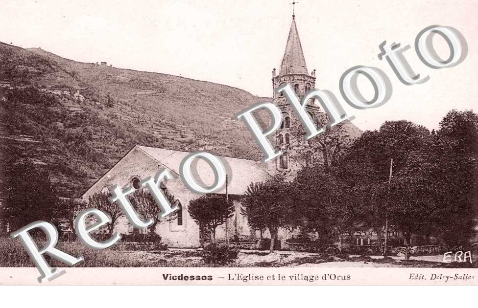 Vicdessos, l'Eglise et le Village d'Orus