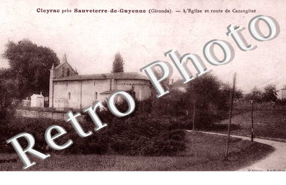 l'eglise et route de Cazaugitat