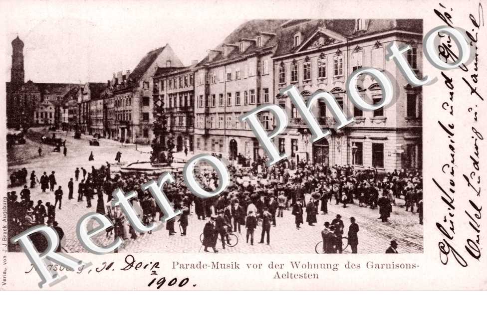parade musik vor der Wohnung des garnisons-aeltesten
