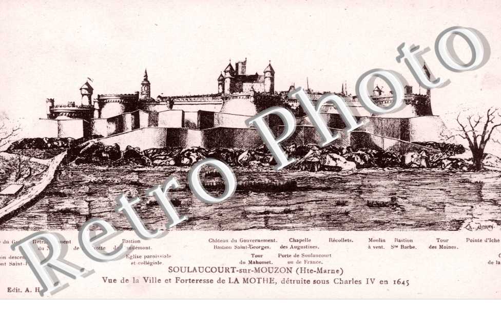 Ville et Forteresse de la Mothie en 1645