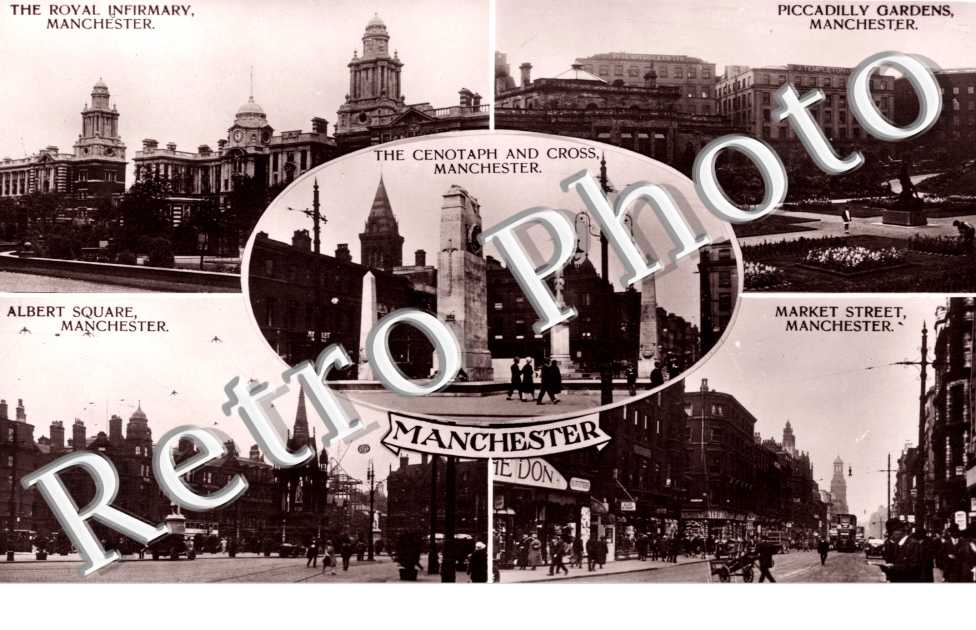 The Royal Infirmary, Piccadilly Gardens, Market Street, Albert Square