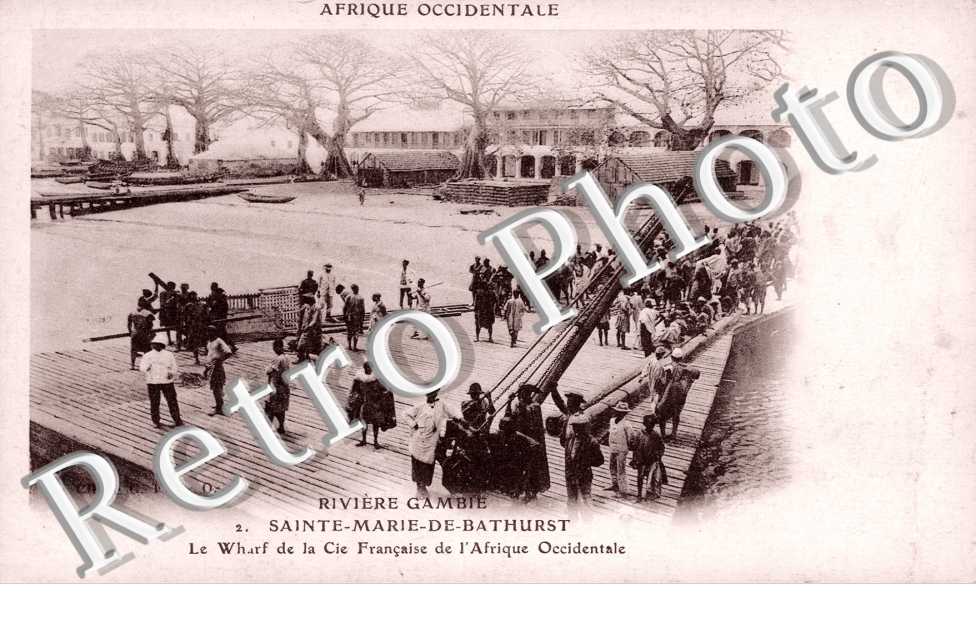 Riviere Gambie, Sante-Marie-de-Bathurst, le Wharf de la Compagnie Francaise de l'Afrique Occidentale
