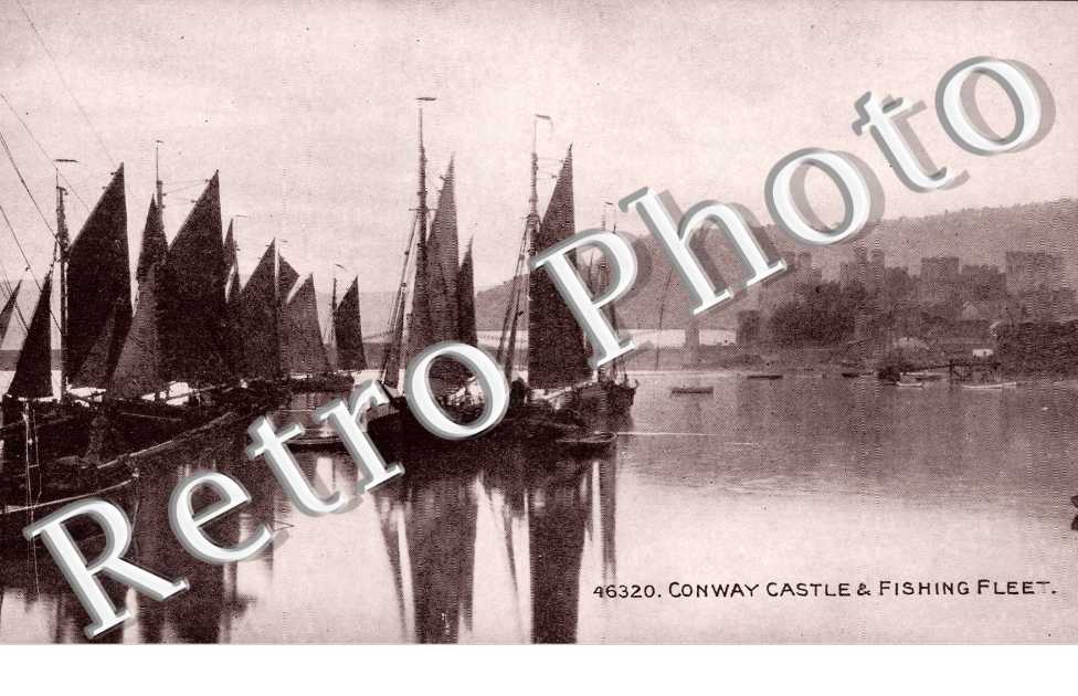 Conway Castle and Fishing fleet