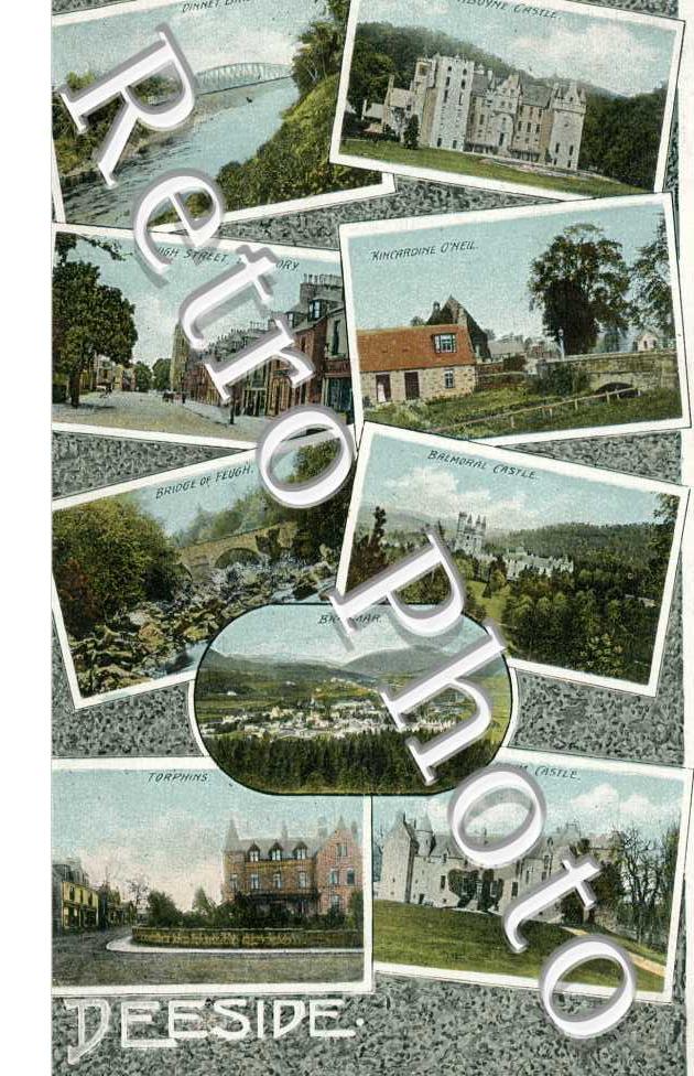 Aboyne Castle, Dinnet Bridge, Balmoral castle, Drum Castle