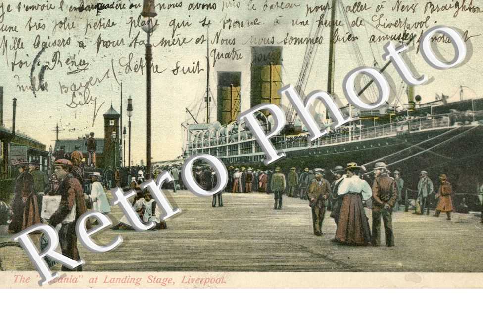 the Lucania at landing stage
