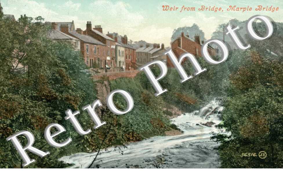 Weir from Bridge, Marple Bridge