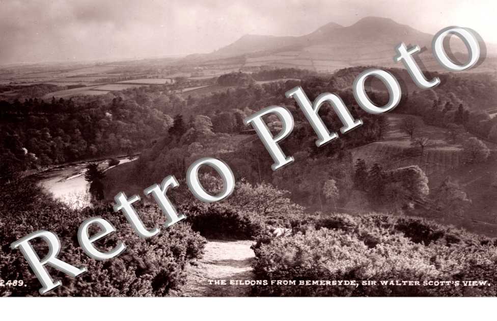The Eildons from Bemersyde, Sir Walter Scott's view