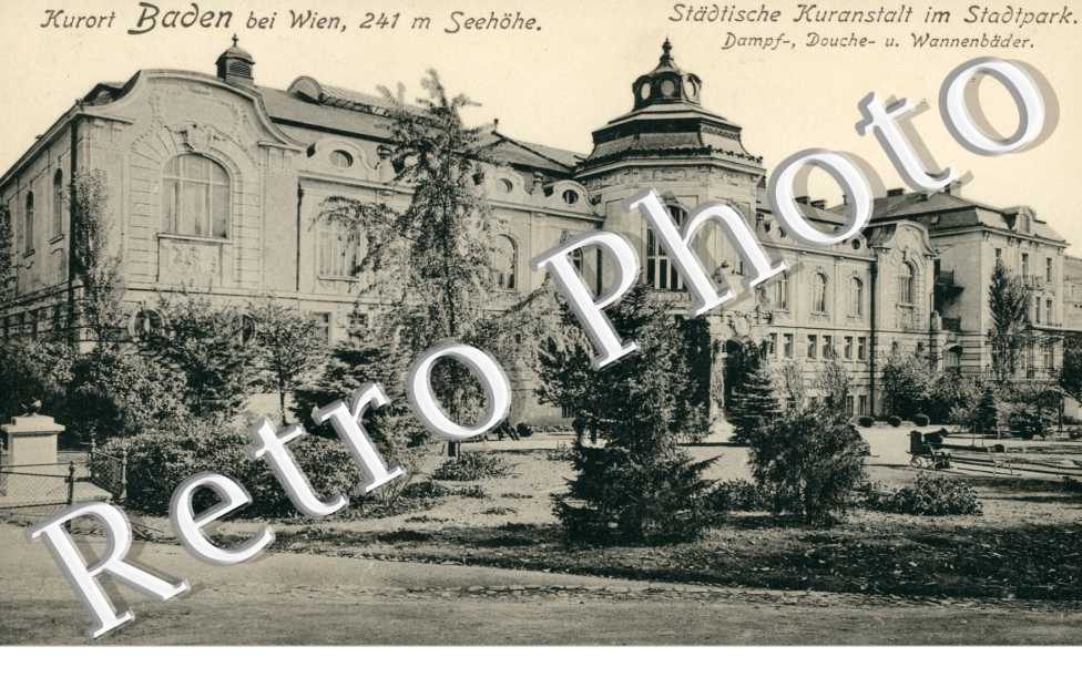 Kurort Baden bei Wien, Seehohe, Stadtische Kuranstalt im Stadtpark