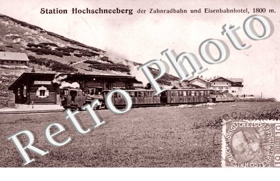 Station Hochschneeberg der Zahnradbahn und Eisenbahnhotel