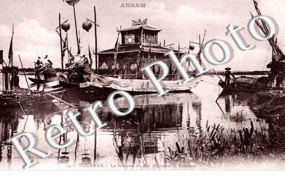 Tourane, le Sampan du Roi d'Annam