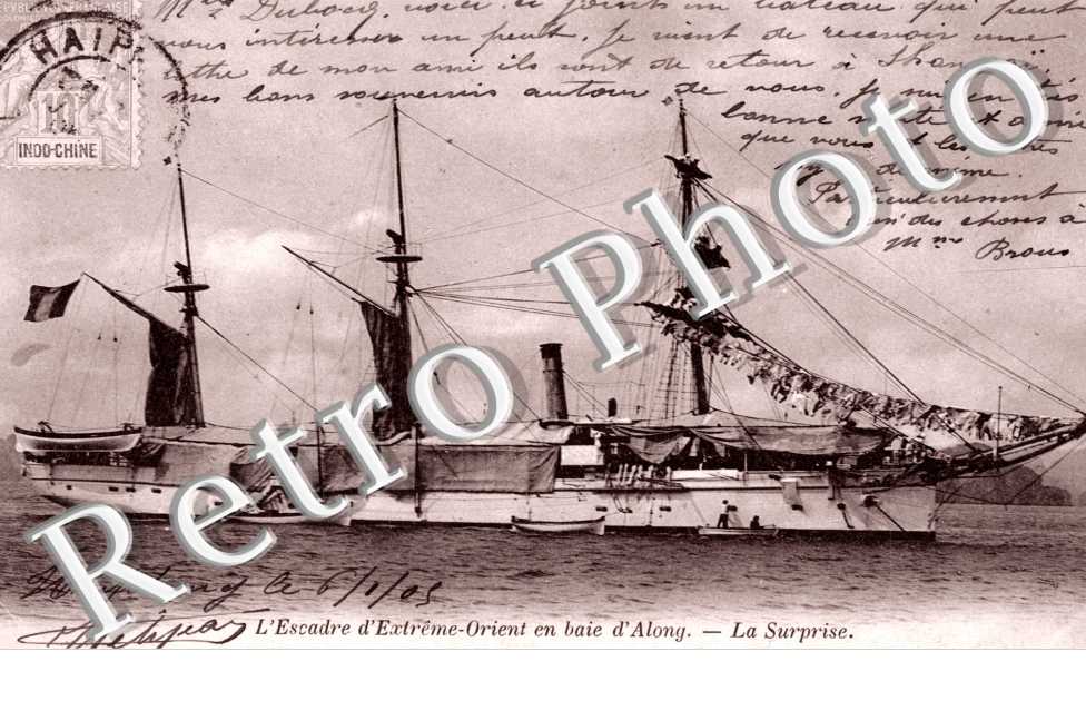 l'Escadre d'Extreme-Orient en Baie d'Along, la Surprise