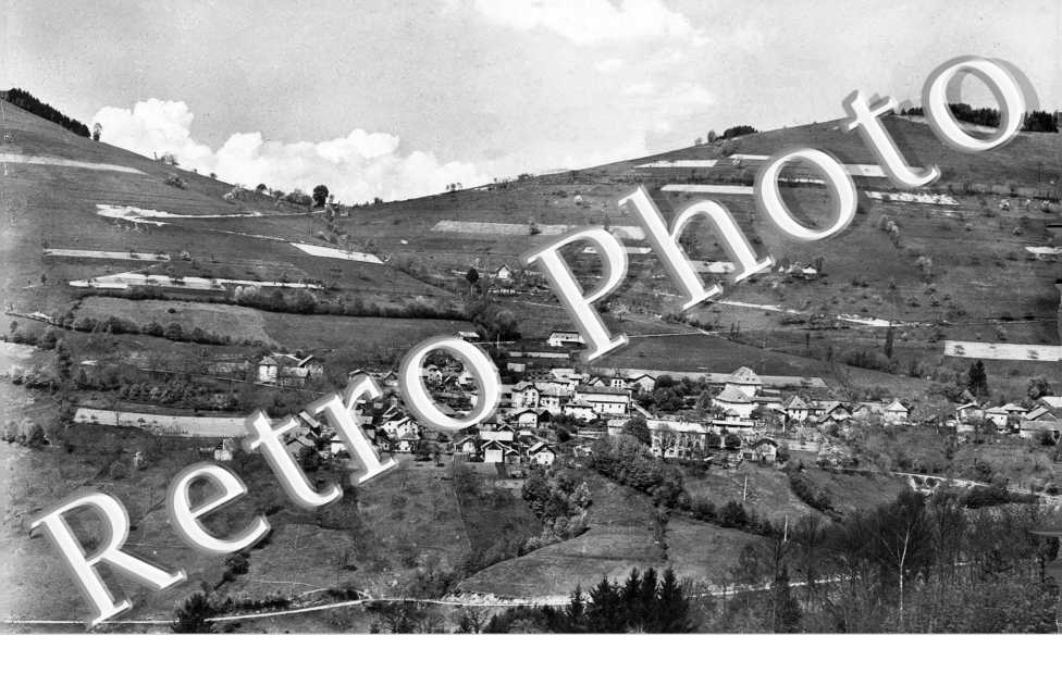 Vue générale avec col d'Hurtières  -  annees 50/60