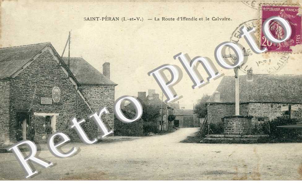 la route d'Iffendic et le calvaire
