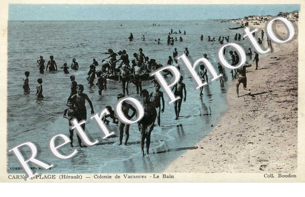 Carnon-Plage  Colonie de vacances Le bain
