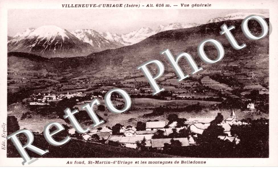 Villeneuve d'Uriage  vue generale  -  annees 20