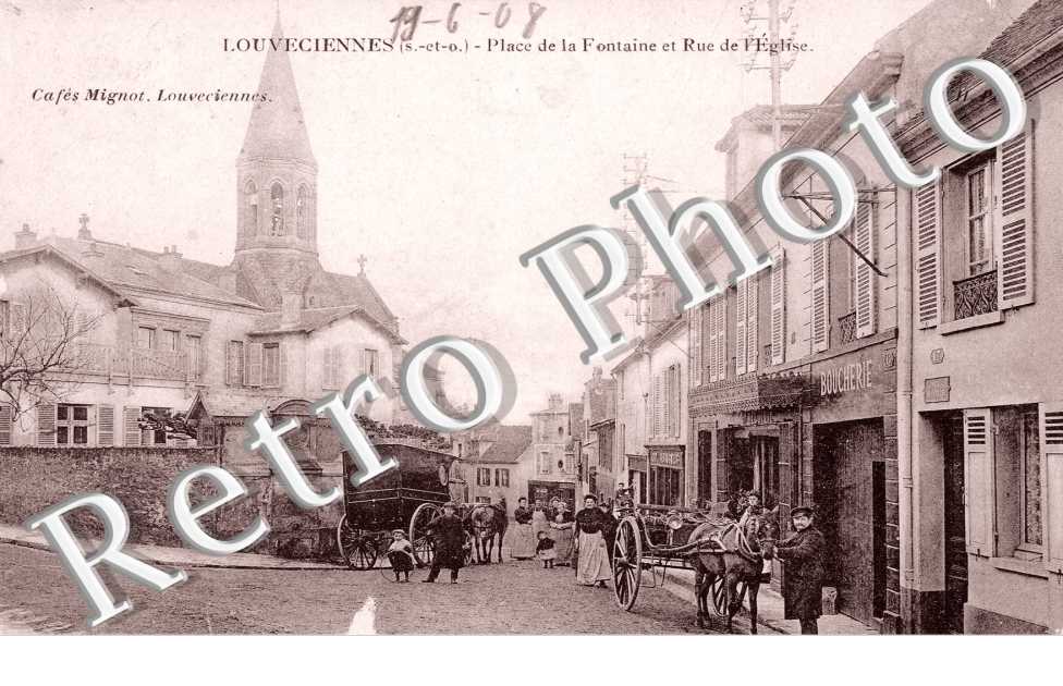 Place de la Fontaine et rue de l'Eglise