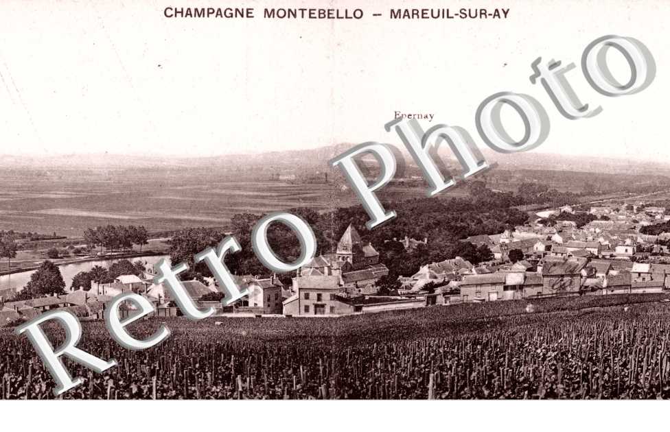 Champagne Montebello  Vue generale de Mareuil