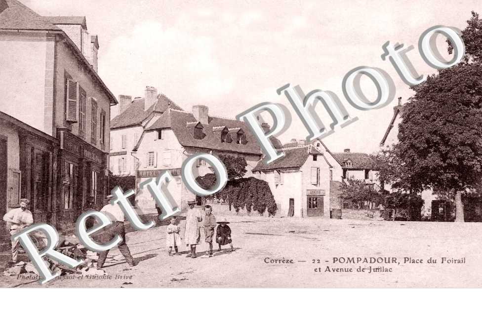 Pompadour Place du Foirail et avenue de Juillac