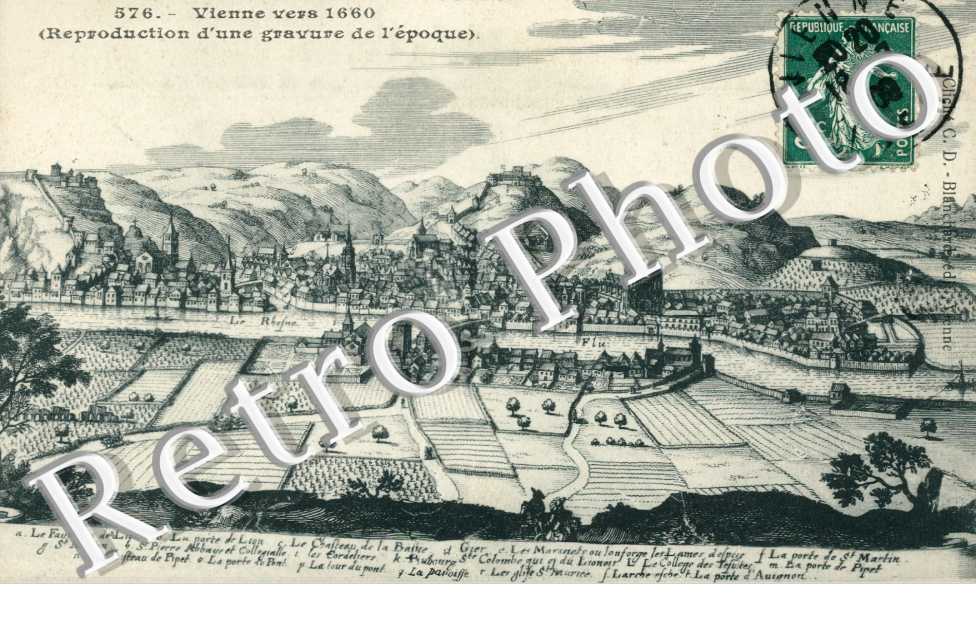 Vienne vers 1660 - reproduction d'un gravure