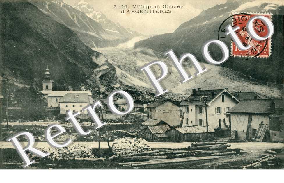 Village et glacier d'Argentieres