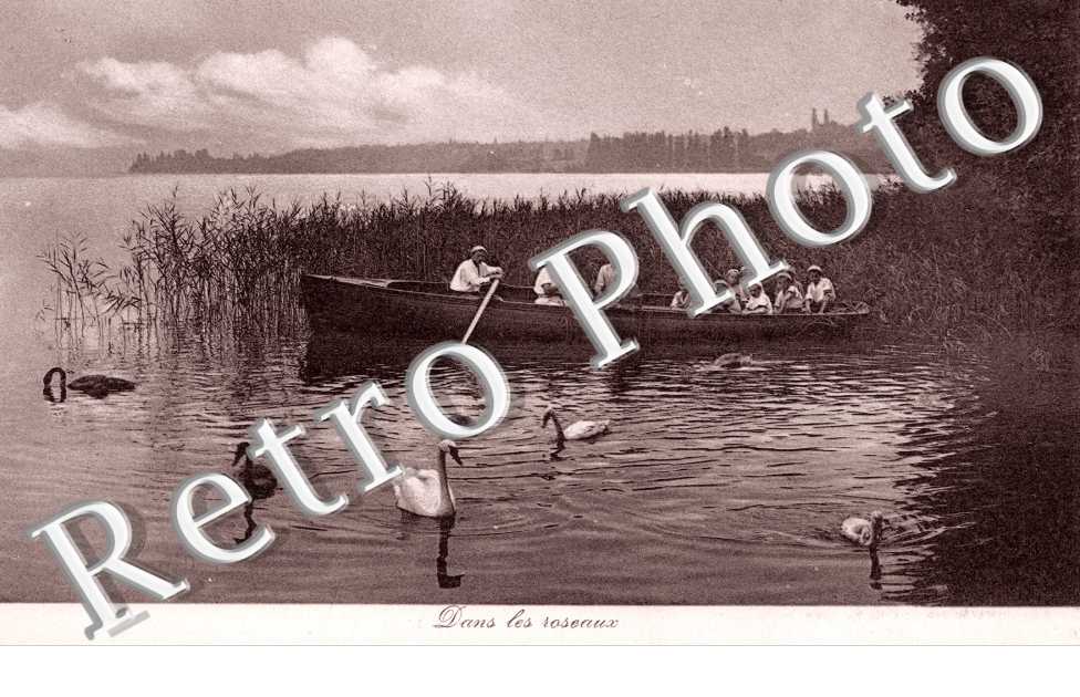 Hermancia Dans les roseaux Colonie de vacances au bord du Lac Leman Aout 1915 Oeuvre sociale Le Cantier 199 rue de Bercy Paris 12eme