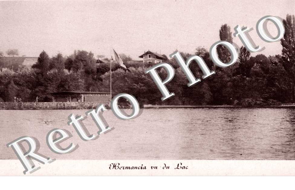 Hermancia vue du lac Colonie de vacances au bord du Lac Leman Aout 1915 Oeuvre sociale Le Cantier 199 rue de Bercy Paris 12eme