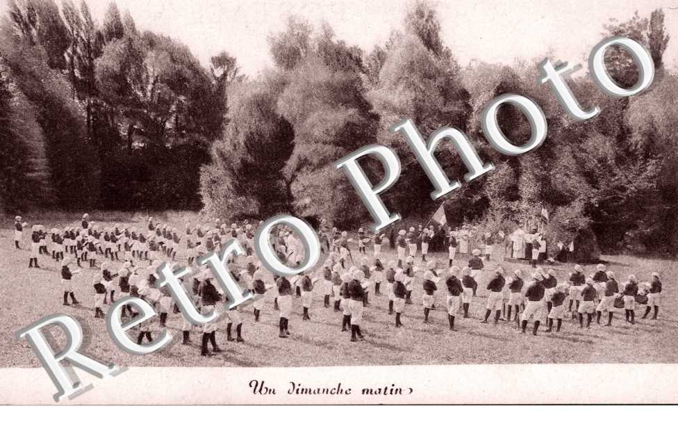 Hermancia Un dimanche matin Colonie de vacances au bord du Lac Leman Aout 1915 Oeuvre sociale Le Cantier 199 rue de Bercy Paris 12eme