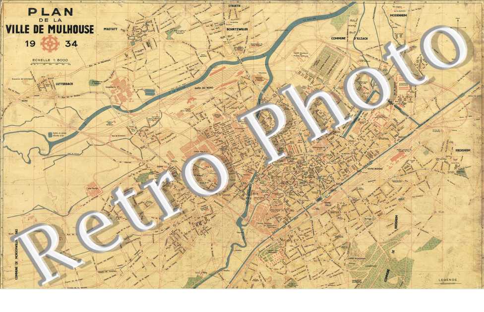 plan de Mulhouse en 1934