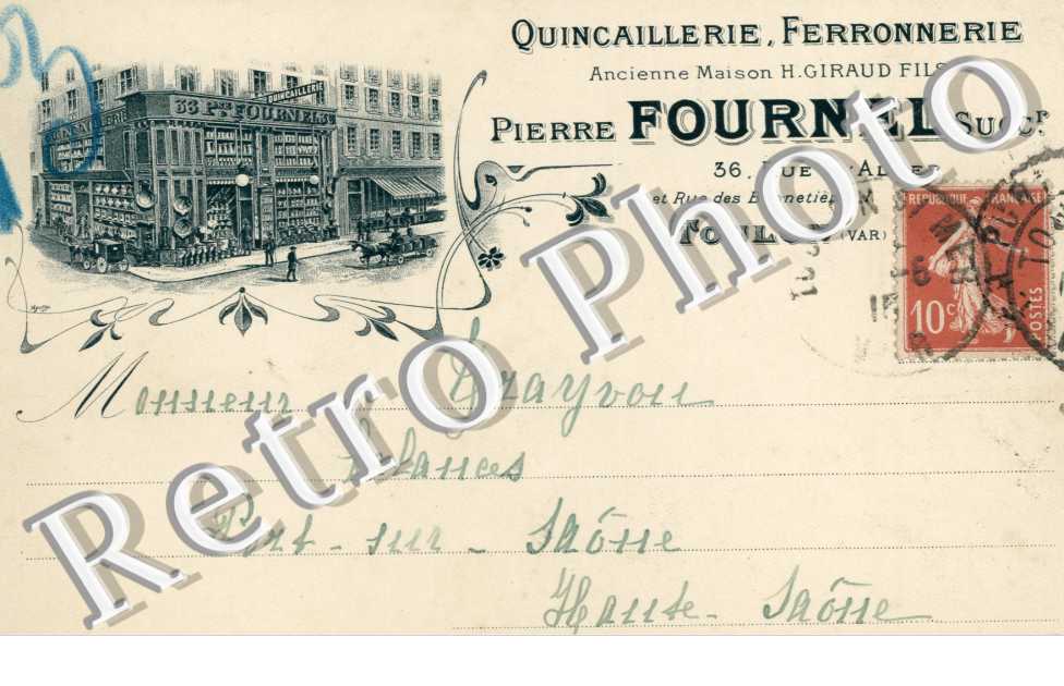 quincaillerie Ferronnerie Ancienne Maison H. Giraud Fils - Pierre Fournel Succr. 36 rue d'Alger et rue des B