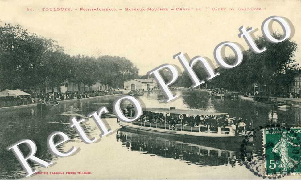 Pont Jumeaux - Batedaux Mouches - Départ du " Cader de Gascogne " (quartier des Sept Deniers)