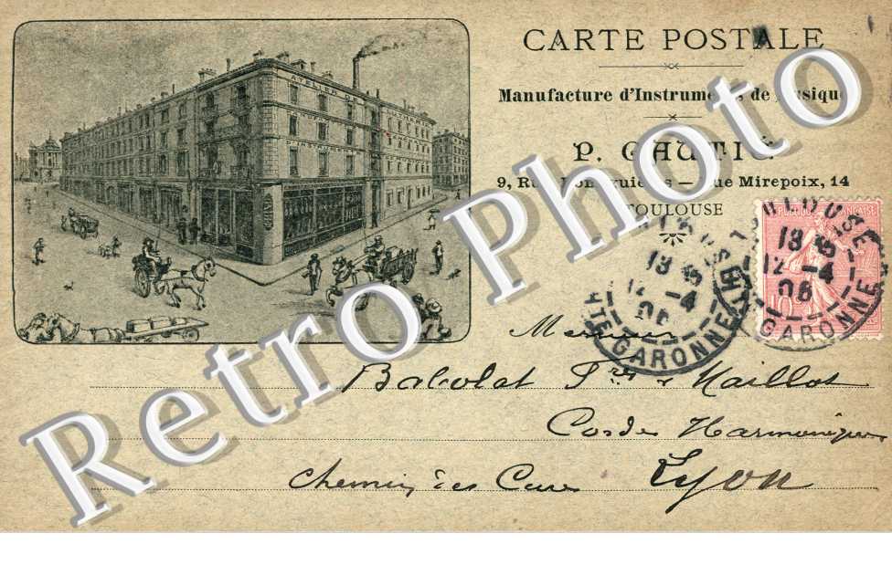 Manufacture d'instruments de Musique P. Gautie 9 rue Romiguieres - Rue Mirepoix 14