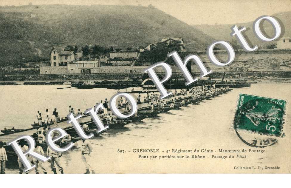 passage du Pilat Manoeuvre de pontage du 4eme Genie