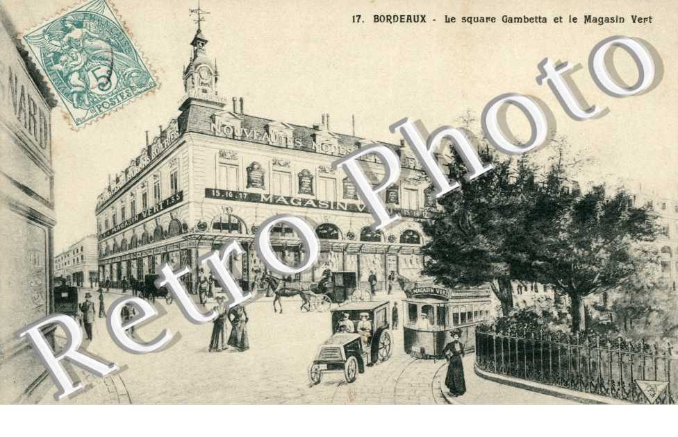 Le Square Gambetta et le Magasin Vert