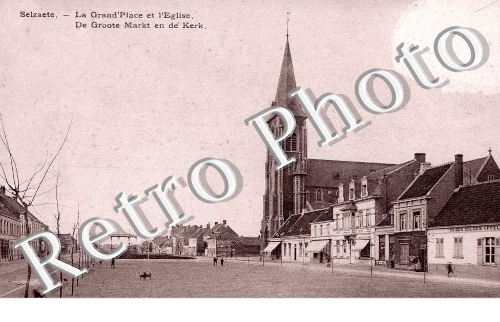 Zelzate - La Grand' Place et l'Eglise