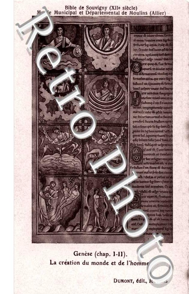 Bible de Souvigny Genese La creation du monde et de l'homme