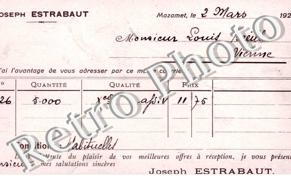 Joseph Estrabaut Laines & Peaux Bon de commande