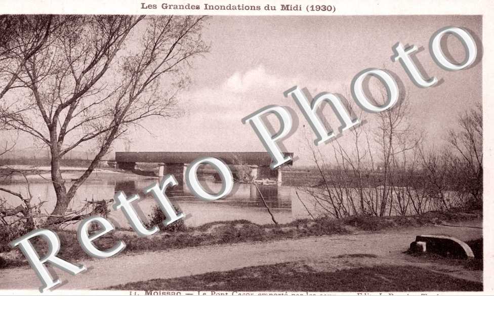 Inondations 1930 le pont Cacor