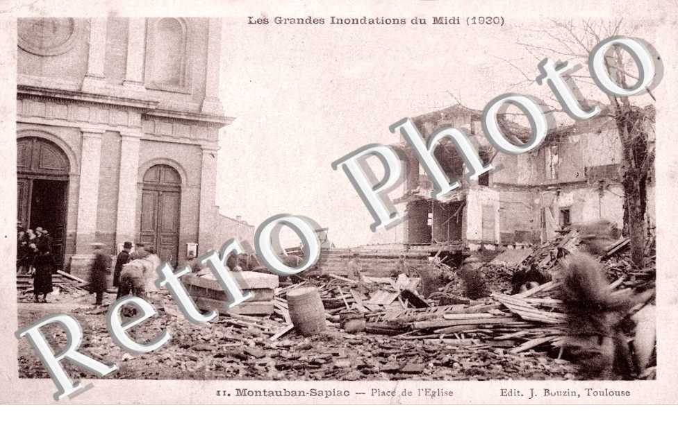 inondations 1930 - Sapiac place de l'lise