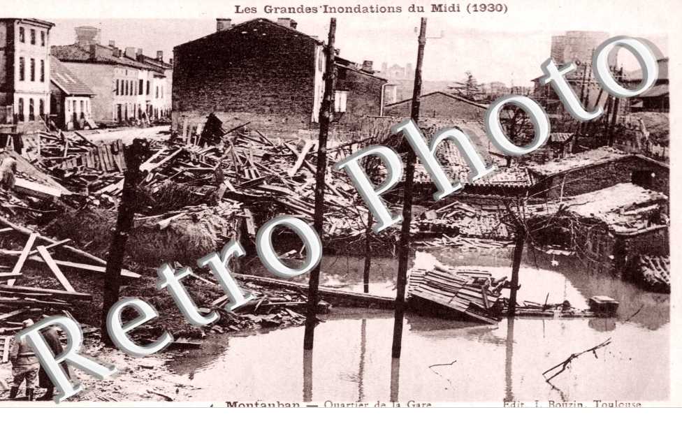 inondations 1930 - quartier de la gare