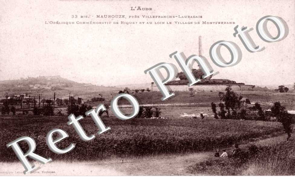 l'obisque et au loin le village de Montferrand