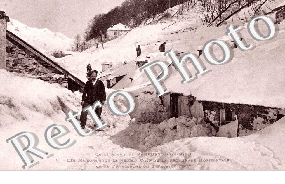 Après l'avalanche du 2 février 1907 - les Maisons sous la Neige